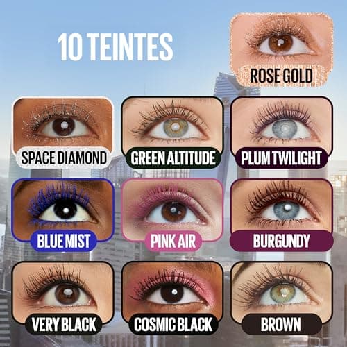 Maybelline New York - Mascara Pailleté Couleur Or - Volume & Longueur - Sky High - Teinte : Gold Glitz - 7,2 ml - Image 8