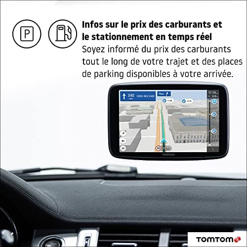 TomTom GPS Voiture GO Discover, 5 Pouces, Info Trafic, Alertes de Zones de Danger, Cartes Monde, Mise à Jour Rapide Via WiFi, Parking, Prix du Carburant, Fixation Magnétique Alimentée Noir - Image 4