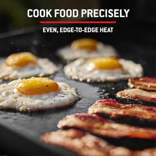 Weber SLATE GP Premium gas griddle/Heat diffusion from edge to edge, up to 260°C, enamelled non-stick grill (43 x 41 cm), height-adjustable legs, black - Image 6
