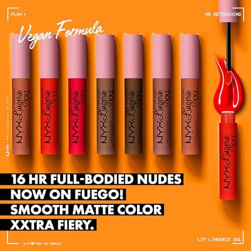 NYX Professional Makeup Matte Liquid Lipstick Lip Lingerie XXL, Long Lasting, Vegan Formula, No Transfer, Shade: Untamable (28) - Image 4