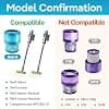 2 Pièces Filtre Compatible pour Dyson Gen 5 Detect Absolute Aspirateur Sans Fil,Set de Remplacement de Filtre,Filtre HEPA Lavable Accessoires Pièces Détachées. - Image 3