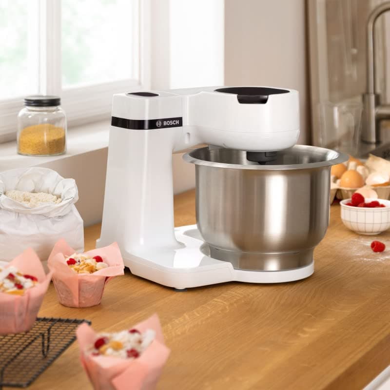 Bosch électroménager MUMS2EW40, Kitchen Processor, with Power 700 Watts, Pastry Set, Meat Grinder, Juicer, Plastic Mixer, Continuous Grinder with 3 Discs, White - Image 4