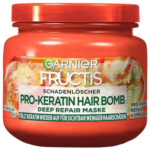 Garnier Repair Mask for Hair Damage for Less Split Ends and Stronger Lengths with Amla Oil and Pro-Keratin Complex + Repairer, Fructis Fire Extinguisher - Image 3