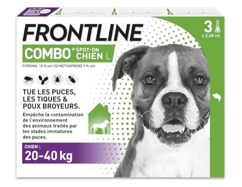 FRONTLINE Combo Dog Fleas, Ticks, Lice Crushers - Protects the Home - Removes Fleas for 8 Weeks/Ticks for 4 Weeks - For Dogs 20 to 40 kg - 3 Spot-On Pipettes - Image 3