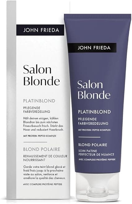 John Frieda Salon Blonde - Platinum Blonde - Colour Finish - Maintains Cool and Icy Blonde Tone Until the Next Hairdresser Visit - Content: 120ml - Ammonia & Peroxide Free Formula - Image 1