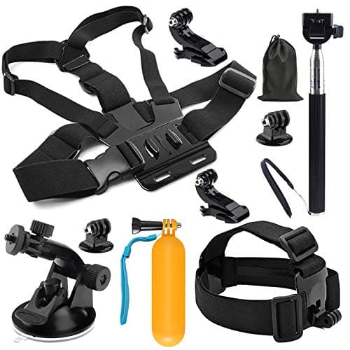 SHOOT 10 in 1 Accessories Pack Kit Selfie Stick for GoPro Hero 13/12/11/10/9/8/7/6/5/Fusion Crosstour Campark New APEMAN WiMiUS TecTecTec YI AKASO Campark Victure - Image 2