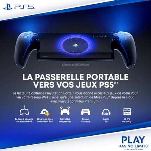 Playstation Sony, Lecteur à Distance Portal, Pour Console 5, Couleur : Noire - Image 3