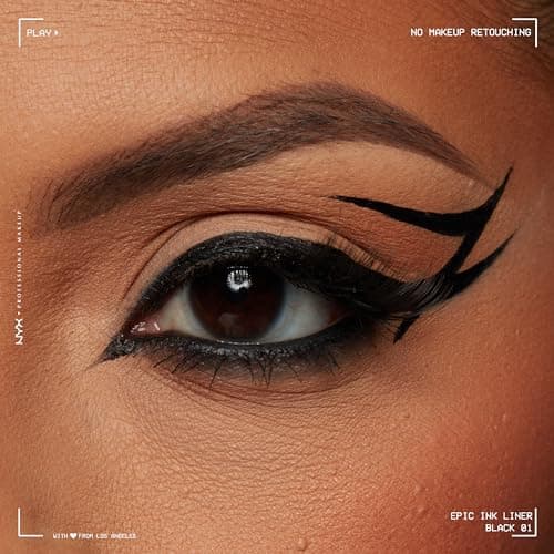 NYX Professional Makeup - Eyeliner Feutre - Waterproof - Tracé Précis - Couleur Intense Tenue Longue Durée - Embout Ultra-Précis - Formule Vegan - Epic Ink Liner - Teinte : Black (01) - Image 5