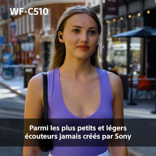 Sony WF-C510 Truly Wireless - Ecouteurs Intra-Auriculaires Bluetooth, Petits, Légers, Connexion Multipoint, Son Ambiant, IPX4, Spotify Tap, Charge Rapide, Batterie jusqu'à 22h, iOS et Android – Noir - Image 8
