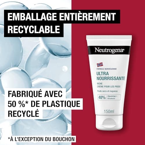 Neutrogena – Foot Cream Intense Nutrition Norwegian formula (tube of 150 ml) – Care cream for very dry and damaged feet – Moisturizing cream enriched with glycerin and bisabolol - Image 9