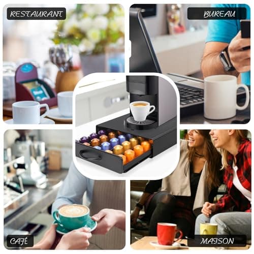 Masthome Nespresso Capsule Holder, 45-Piece Nespresso Pod Storage, Coffee Capsule Holder with Non-Slip Bottom, Capsule Dispenser for Home, Office, Kitchen - Image 8