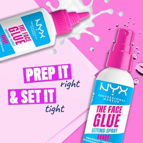 NYX Professional Makeup - Makeup Fixing Spray - Transfer Resistant and Waterproof - Long-Lasting 24H - Vegan Formula - The Face Glue Setting Spray - 60ml - Image 6