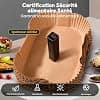 120 Pieces Baking Paper Air Fryer, Greaseproof Paper for Ninja Foodi Max Air Fryer, 20.5 x 14 cm Rectangular Paper Liner Fryer Oil Accessories for Ninja AF300EU /AF400EU /Cecotec Double Airfryer - Image 5