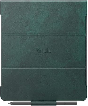 Amazon Kindle Scribe Premium Leather Flip Case with Magnetic Fastener | Only Compatible with Kindle Scribe | Slim Lightweight Design | Green