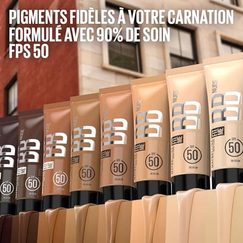 Maybelline New York - BB Nude Cream with SPF50 - Evens out, protects and moisturizes the skin for 24 hours - Natural and luminous effect - No greasy finish - Fit Me - Shade: Nude 30 - Image 3