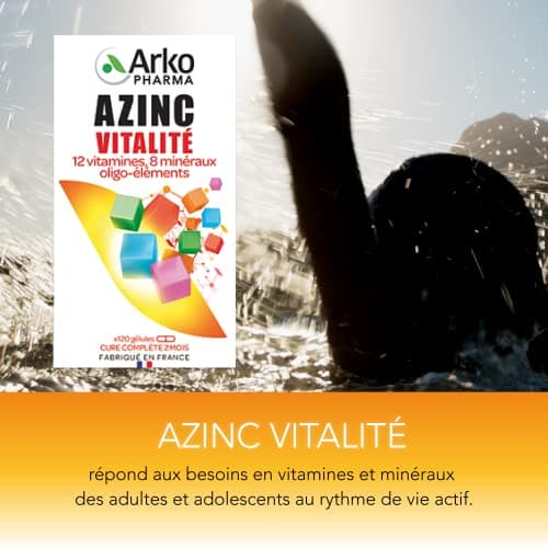 Azinc Vitalité - Réduit la fatigue due au surmenage, soutient les performances intellectuelles, dès 15 ans - 120 gélules - Image 7