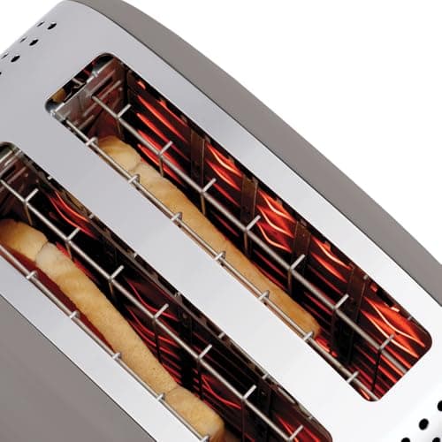 Russell Hobbs Toaster [for 2 slices] Colours Plus Mocha (6 settings, long slots, fast browning, raising, thawing, reheating, roll holder, auto stop, 1100 W) 26931-56 - Image 3