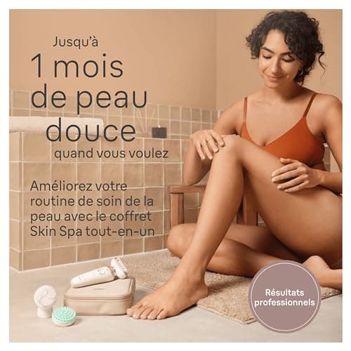Braun Epilateur Electrique Pour Femmes Silk-épil 9 9-681 3D, Tête Flexible 360°, Etanche, Sans Fil, Kit De Spa Tout-En-Un Avec Accessoire FaceSpa, Mini-Rasoir Visage, Tête Exfoliante, Tête De Massage - Image 3