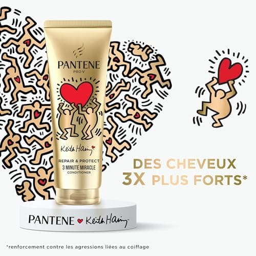 Pantene Pro-V x Keith Haring Art Collection Repair & Protect Conditioner 3 Minute Miracle 220ml Dry & Damaged Hair, Active Nutri-Plex, Helps Repair Visible Damage in 1 Application - Image 4
