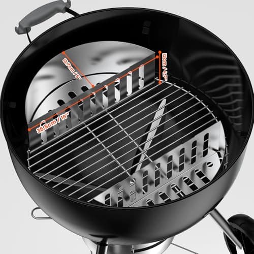 onlyfire Stainless Steel Charcoal Baskets for Weber Kettle Charcoal Barbecues 47/57/67 cm, Tank Basket for Direct and Indirect Heat, Replacement Part for Weber 7403, 2 Pieces - Image 3