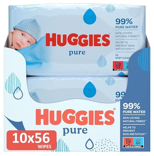 Huggies Pure 560 Baby Wipes for Sensitive Skin x 10 - Image 4
