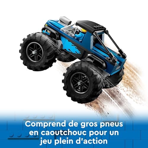 LEGO City Le Monster Truck Bleu, Jouet Camion Tout-Terrain et Minifigurine de Conducteur, Ensemble de Jeu Enfant Imaginatif, Cadeau Divertissant pour Garçons et Filles de 5 Ans ou Plus 60402 - Image 4