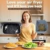ENSINE Air Fryer Accessories For Philips Dual Basket 1000 Series 7.1L, 3 Pcs Customized Air Fryer Silicone Liners For Philips Na154/09, Reusable Inserts,non-stick, Dishwasher Safe, Grey - Image 6
