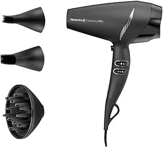 Remington Sèche-cheveux Professionnel [Puissance & Brillance] SupercarePro (Compact, Ionique, Séchage rapide à température saine,130km/h, Moteur AC longue durée, Température variable) AC7250