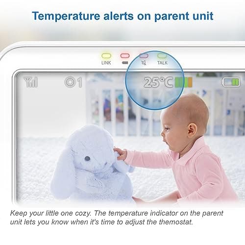 Vtech Indoor Vision XXL BM4550 Video Baby Monitor 720p Extra Large Screen French Version 1 Unit (Pack of 1) - Image 7