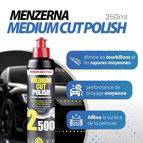 detailmate Menzerna Car Polishing Kit Heavy Cut 1000 + Medium Cut 2500 + Super Finish 3500 + Microfibre Cloth 550 GSM + Sonax Brilliant Shine Detailer - Image 5