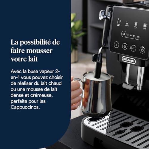 De’Longhi Magnifica Start - Perfetto Machine à Café Automatique avec Mousseur à Lait Manuel, 4 Boissons en une Seule Touche pour Espresso et Cappuccino, Commandes Soft Touch, Noir (ECAM222.20.B) - Image 7