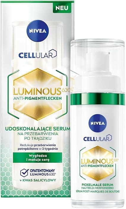 NIVEA LUMINOUS630 Anti-Pigment Spot Serum for Face with Thiamidol, Salicylic Acid and Green Tea Extract, Specially Designed for Combination Skin (30ml) - Image 1