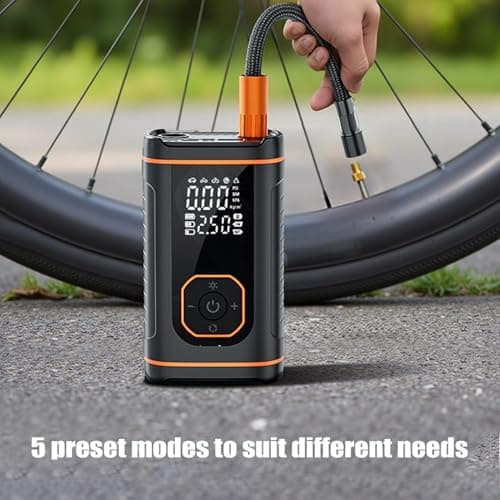 Gonfleur De Pneu Portable Compresseur D Air,Rechargeable Affichage Numerique Outil Automobile,Gonfleur De Pneu Pour Voiture Et Véhicule Automobile - pour Automobiles, Motocyclettes, Bicyclettes, Ballo - Image 3