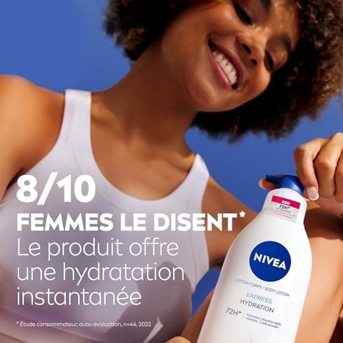 NIVEA Hydration Express Body Lotion 72h (1 x 400 ml) - Pure Hyaluronic Acid Moisturizing Body Lotion - Fast Moisturizing Body Care - Nourishing Serum for Normal Skin - Image 7