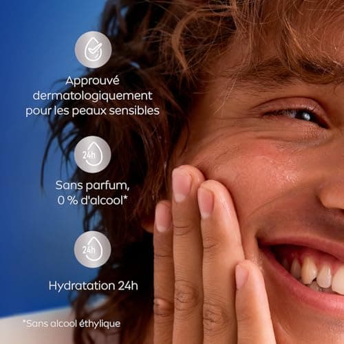 NIVEA MEN - Daily Face Moisturizing Cream - Immediate Hydration Boost - Sensitive Skin - XXL Size - Fragrance Free - VitaminPRO Complex - 5 Protectors - Non Greasy, Non Sticky - 100 ml - Image 5