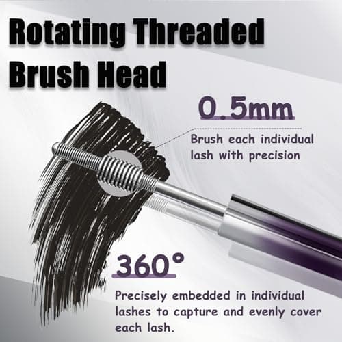 2 Pcs Metal Mascara, Iron Wand Mascara,mascara Waterproof, Washable MetalMascara, Non-Clumping, Long Lasting, Smudge-Proof, Volume & Longueur (Noir) - Image 4