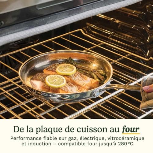 Cuisinart Chef's Classic Stainless Steel Cookware Set 11 pcs: pots, pans, steamer, steamer | Induction | Aluminium base | Cool Grip handles | Markings | Glass lids | Dishwasher - 7711G - Image 5