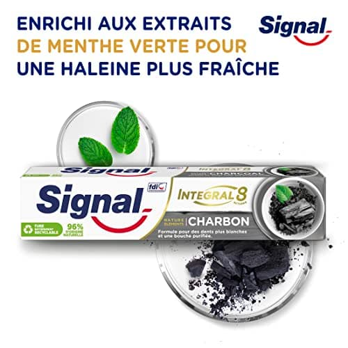 Signal Nature Elements Dentifrice Charbon Blancheur et Detox, Tube de 75ml (Lot de 2) - Image 5