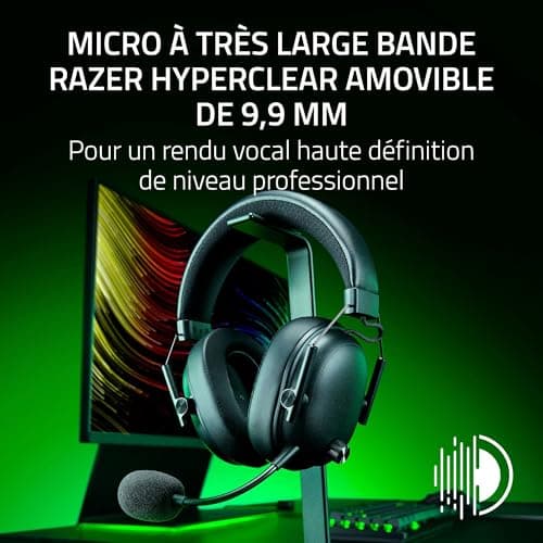 Razer BlackShark V3 - Wireless Headphones for Esports - 50mm Titanium Speakers - Detachable HyperClear Mic - THX Spatial Audio - Wireless 2.4Ghz & Bluetooth - FPS Profiles - PC/Mac | Black - Image 7