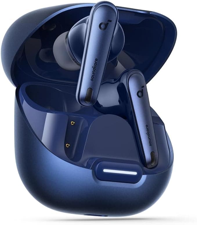 Soundcore by Anker Liberty 4 NC Wireless Bluetooth Headphones, Bluetooth 5.3, Noise Cancelling Adaptive to Ears and Environment, Hi-Res, 50H Playback Navy Blue - Image 1
