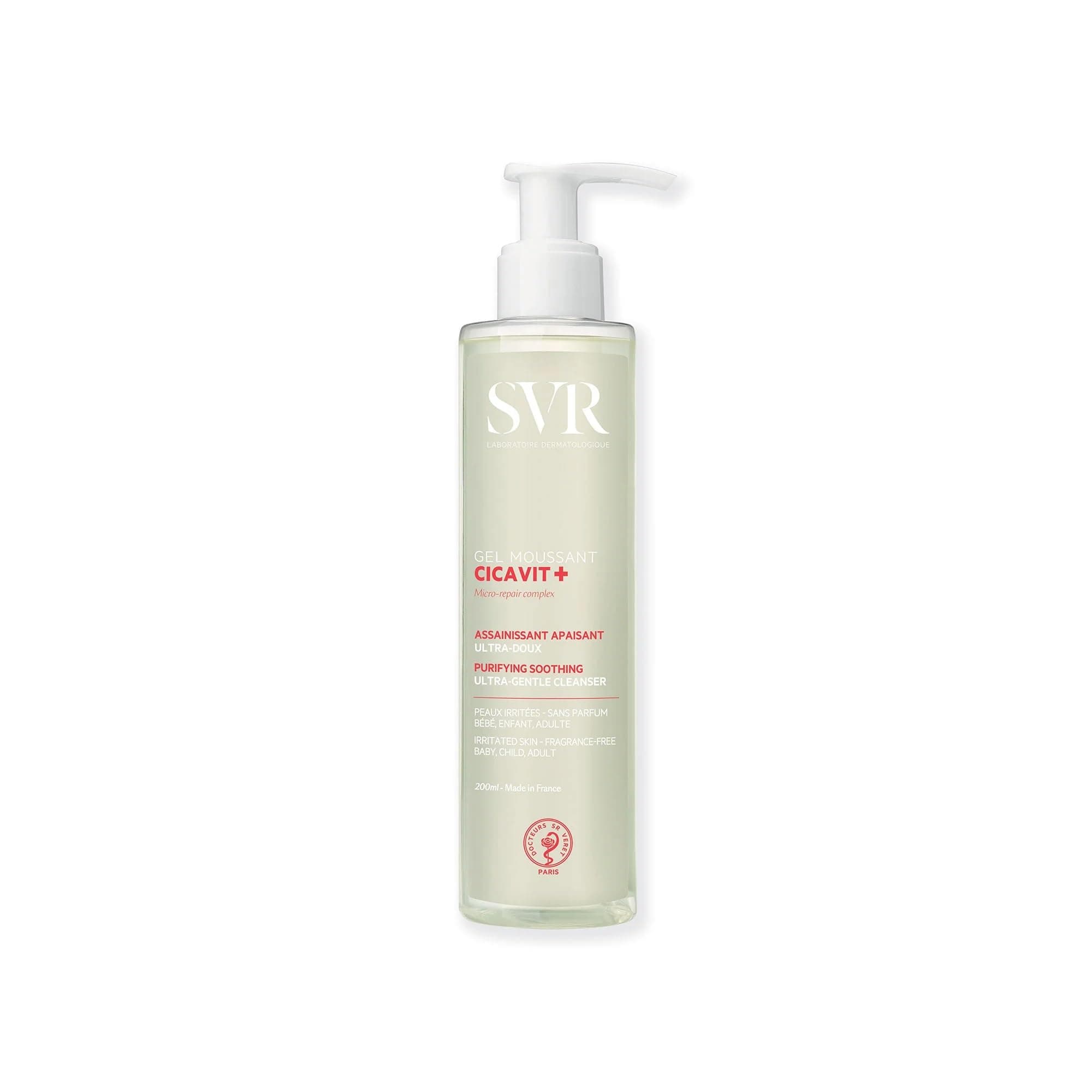 SVR - Cicavit+ Gel Moussant - Nettoyant assainissant apaisant ultra-doux - Pour peaux irritées, abîmées, fragilisées - Sans parfum, sans savon, 89% d'origine naturelle - 200 ml - Image 6