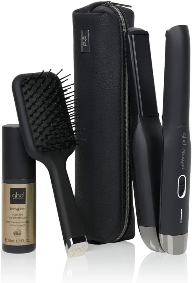 GHD - Styler Unplugged Set - Cordless Straightener (Black) + Accessories