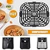 instant vortex plus instant pot gourmia 6 quart air fryer replacement parts accessories grill pan grill plate rack tray crisper plate non-stick air fryer accessories replacement grill pan - Image 6
