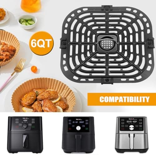 Air Fryer Accessories Instant Pot Vortex 6 in 1 5.7 QT Gourmia GAF735 6 QT Air Fryer Tray Replacement Air Fryer Tray Grill Plate Rack Plate Switch - Image 5