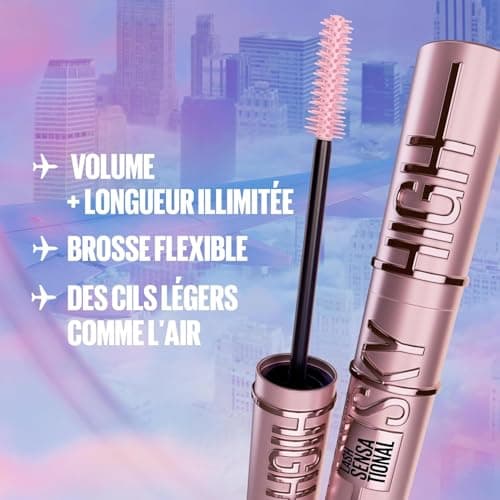 Maybelline New-York - Set of 2 Volume & Length Mascara - Sky High - Very Black & Burgundy Haze - 5 ml - Image 5