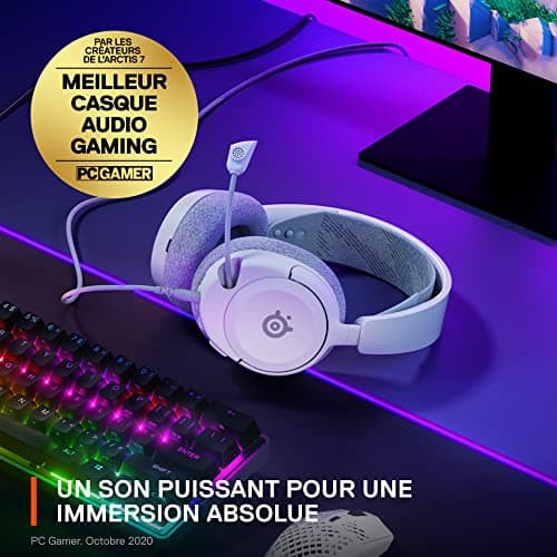 SteelSeries Arctis Nova 1 Multi-System Gaming Headset — Hi-Fi with Drivers — 360° Space Sound — Memory Foam Ear Pads — Noise Cancelling Microphone — PC, PS5, PS4, Switch, Xbox - White - Image 5