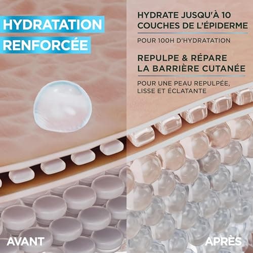 GARNIER Hyaluron Barrier Repair - Soin Visage - Hydrate & Répare - 100H D'Hydratation - Glycérine, Acide Hyaluronique & Aloe Vera - Vegan & Cruelty Free - Peaux Déshydratées - Homme/Femme - 120 ml - Image 7