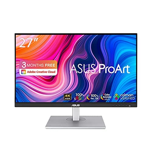 ASUS ProArt PA279CV - 27 Inch 4K PC Screen - IPS Panel - 3840 x 2160-350cd/m² - Display Port, 2 x HDMI, USB-C & 4 x USB 3.0 - Delta E< 2 - HDR 10-100% sRGB / 100% Rec. 709 - Image 2