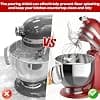 GVODE Lid for Kitchenaid 4.3 and 4.7/4.8L Mixers on Tilting Head Base, Clear, Splash Protection, Perfect for Kitchenaid Bowl, Dishwasher Safe - Image 5