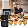 Silicone Air Fryer Mould for Moulinex Air Fryer Two Compartments, Extra Large Capacity 11L EZ942BF0, Reusable Accessories Dish Basket Silicone for Tefal Dual Easy Fry XXL EY942BE0 - Image 8